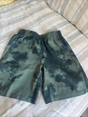 adidas Men's Tie-Dye Shorts in Olive Green & Black